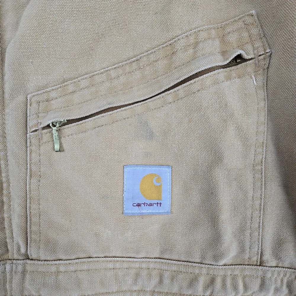 Vintage Carhartt Detroit Cropped Work Jacket Mens Brown Distressed‎ Ford Grail - Picture 6 of 11